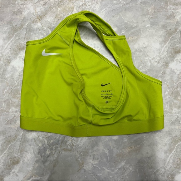 Nike Lime Green Sports Bra with Performance Fabric - Picture 3 of 4